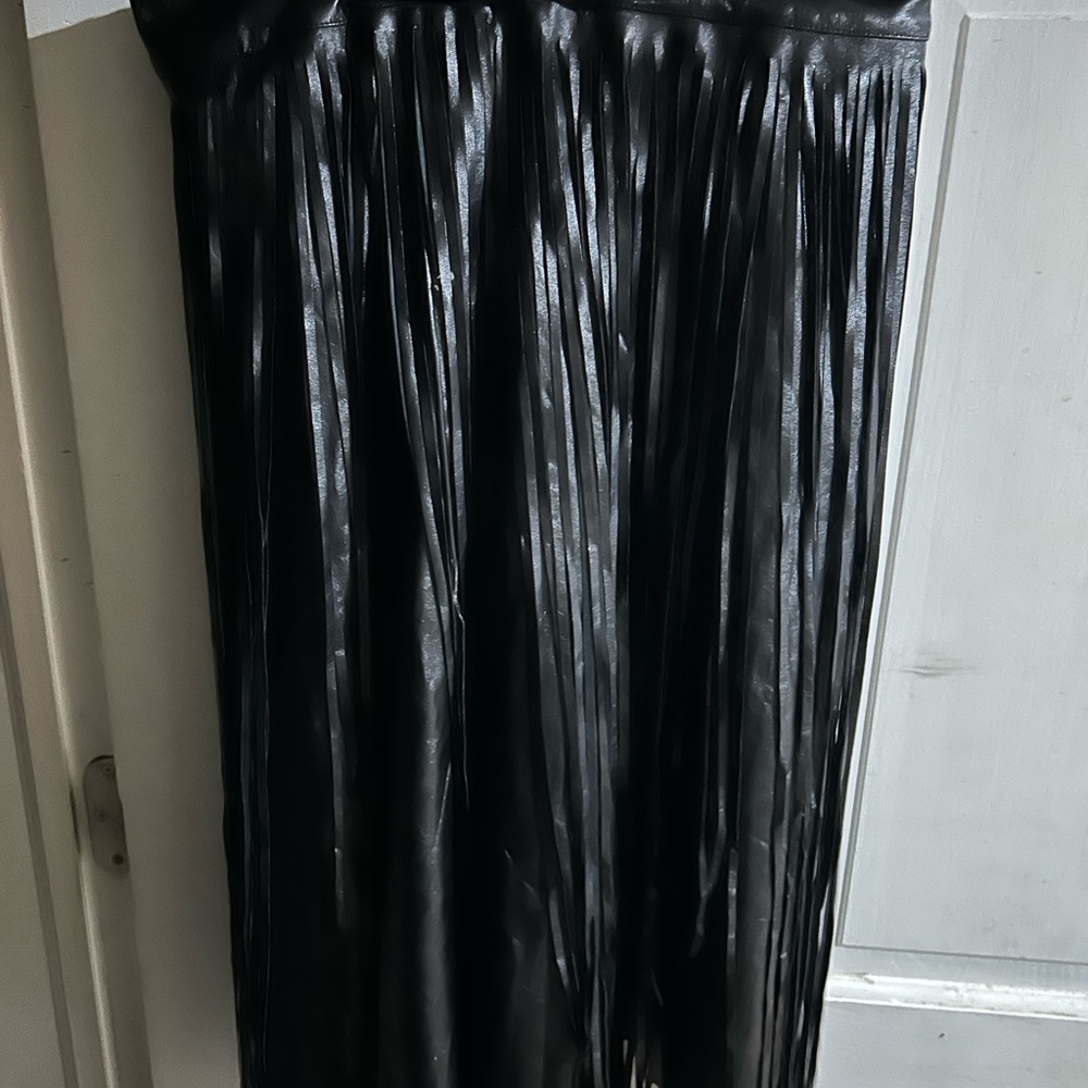 Nasty Gal Black Shiny Midi Skirt